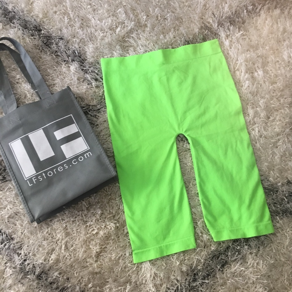 LF Neon Green Bike Shorts